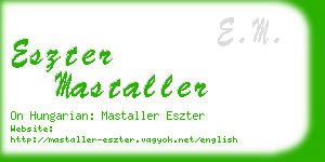eszter mastaller business card